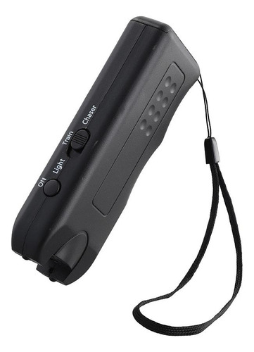 Repelente De Perros Ultrasónico Luminoso Portátil Negro Para