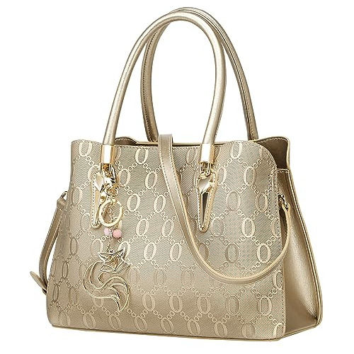 Bolsos De Cuero Foxer Para Mujer, Cow Leather Lock Chain Pat