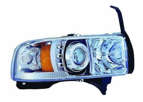 Lámpara Proyectora Cromada Para Dodge Pickup/ram - Par