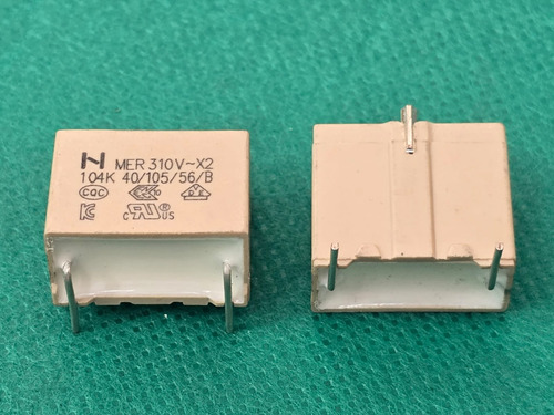 1x Capacitor Poliester 100nf/310v = 100k/310v X2 Smd