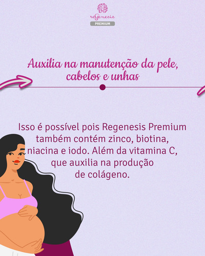 Vitamina Para Gestantes Regenesis Premium 60 Caps Com Ômega