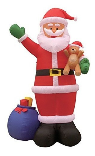 12 Pies Inflable De Navidad Santa Claus Con Bolsa De Regalo 