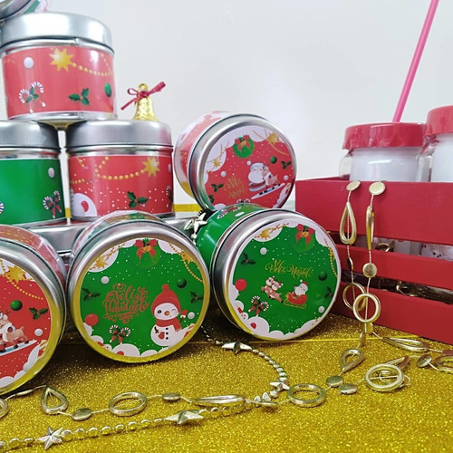 Latas Decoradas Navidad Con Chocolates