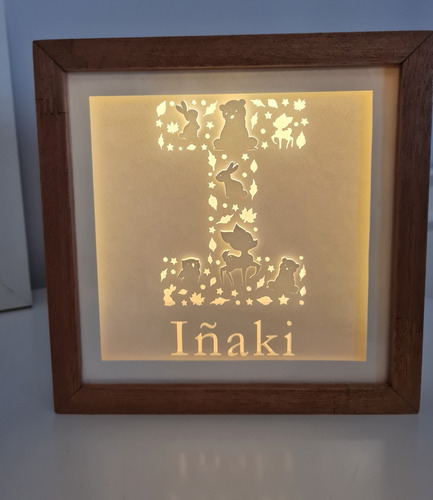 Imagen 8 de 8 de Velador Led Infantil Tamaño Chico Con Nombre -animalitos
