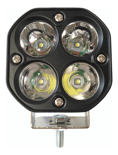 Faro Delan Aux Led Negro Alta/baja/strobo 4 Leds 5050 Alum