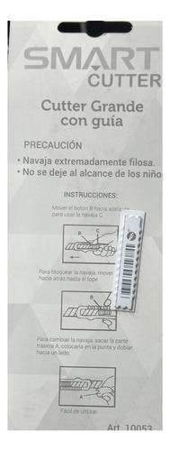 Cutter Grande Con Guía Smart 10053 De Hoja Segmentada Amaril