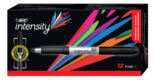 Bic Intensity Marker Marcadores Permanentes Punta Fina, 12 Y