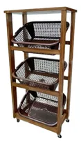Comprar Verdulero Rodante Con Canastas Arkasas Marron