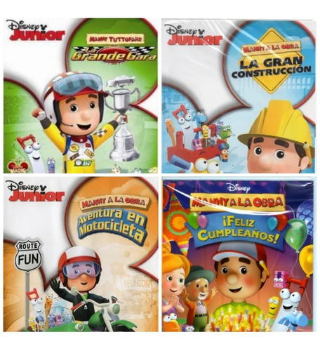 Manny A La Obra Pack De 4 Dvd  Disney Jr Nuevo Original 