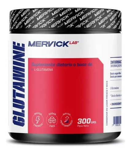 Glutamina Mervick 300grs Recuperador Preserva Masa Muscular