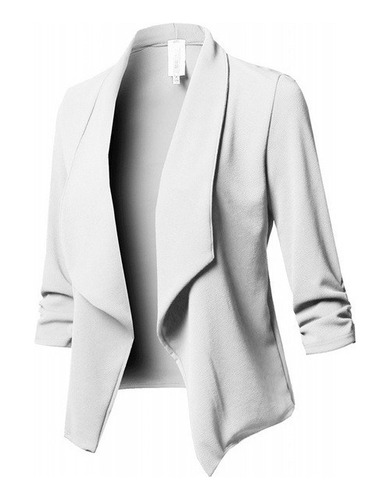 Blazer Corto De Oficina Para Mujer, Traje De Negocios Con Re