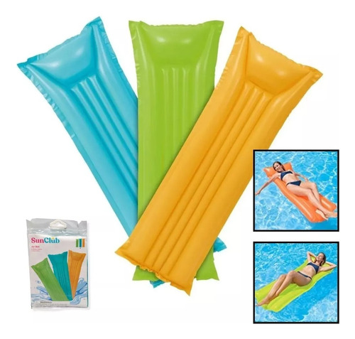 Colchoneta Colchon Inflable P/ Agua Pileta  