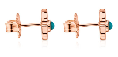 Pendientes Tous Super Power Plata Vermeil Rosa Con Turquesa
