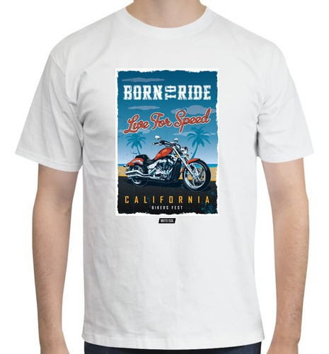 Playera Diseño De Moto Harley Born To Ride