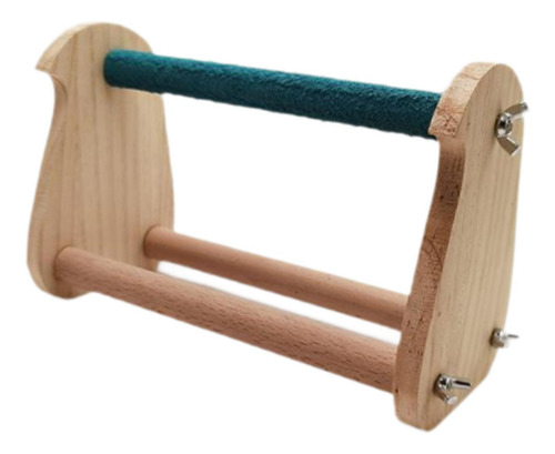 Rack De Loros De Madera Postes De Pájaros Madera Y Verde