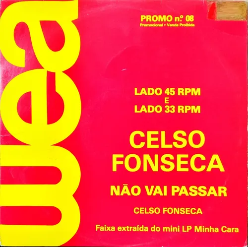 comprar Celso Fonseca Lp 1986 Promo N. 08 Não Vai Passar 5299
