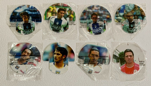 32 Tazos Playeras Barcel Futbol Santos Tiburones Necaxa L119 (Usado)
