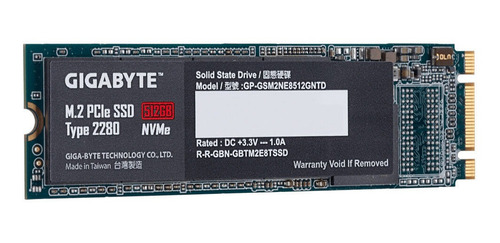 Imagen 3 de 3 de Disco Sólido Ssd Gigabyte Nvme M.2 2280 512gb Interno
