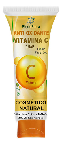 Vitamina C Pura Antioxidantes Clareador + Dmae Firmador-30g