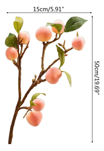 (y) Galhos De Pessegueiro, Frutas Artificiais, Decorações Re
