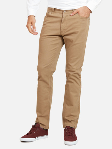 Pantalon Skinny Fit Hombre Café Maui And Sons