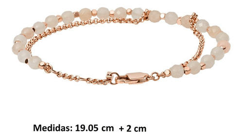 Imagen 4 de 7 de Pulsera Dama Fossil Fashion Ja6851791 Color Oro Rosado