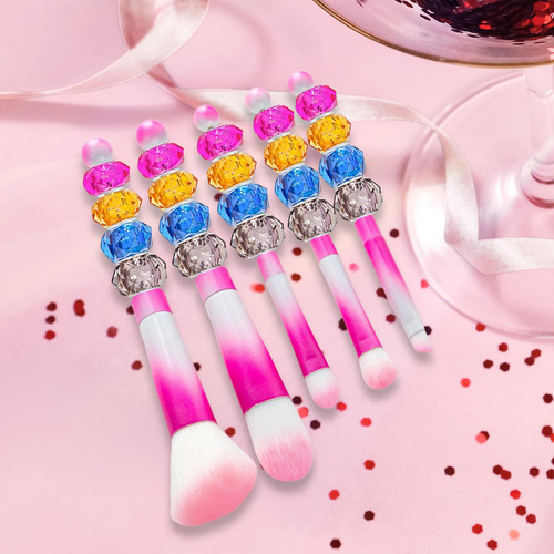 2 X 5 Piezas De Brochas Cosméticas Para Sombra De Ojos Con