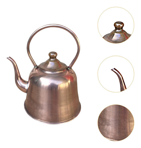 Hervidor De Agua Caliente, Tetera De Cobre De 1,5 L,