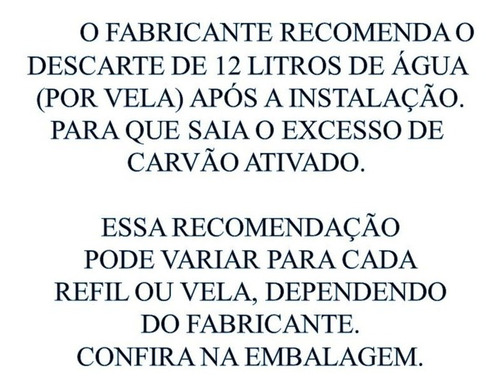 Kit 3 Vela P Filtro De Barro Stéfani Tripla Ação