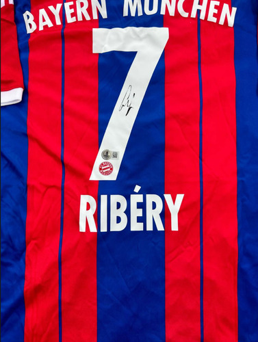 Camiseta Autografiada Franck Ribery Bayern Con Coa Beckett