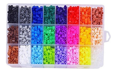 Perler Bead Pixel Art Para Diy Com Caixa, 24 Cores, 4