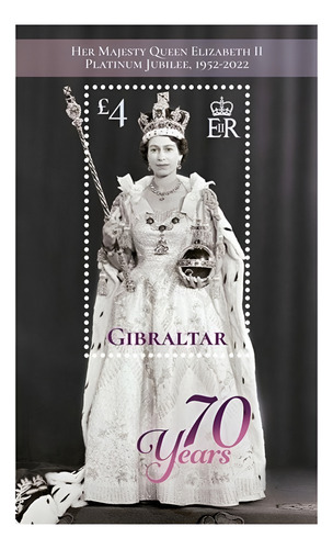 Reina Isabel 2 - Gibraltar 2022 - Block Mint - Mi Bl 151