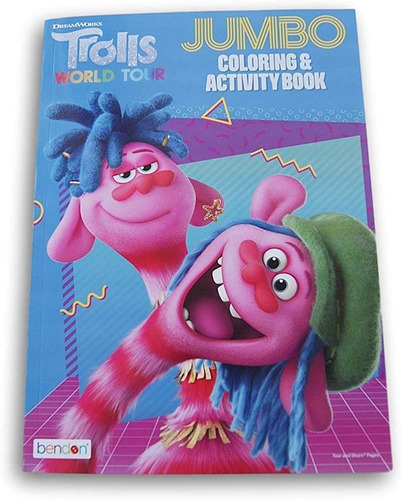 Libro Para Colorear De Trolls Wordls Tour