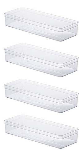 Imagem 1 de 7 de 4 Organizador Transparente Gaveta/armário 40x15x7 1125