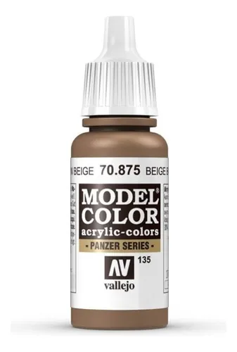 Vallejo Model Color 17ml Pintura Acrílica Color 135 Marrón Beige 70.875