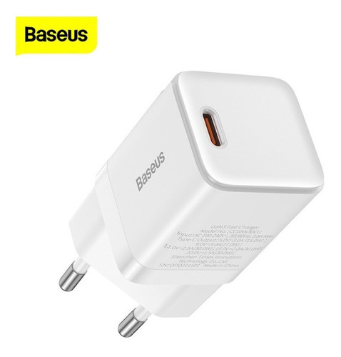 Cargador Baseus 30w Tipo C Carga Rápida Para iPhone Samsung