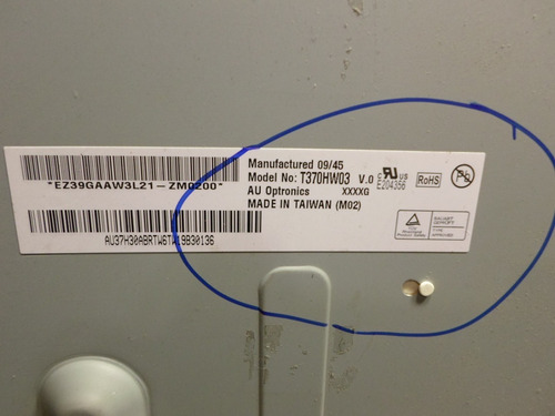 Tela Display Da Tv Sansung Ln 37 B 530 P2r (usada/ A Retirar
