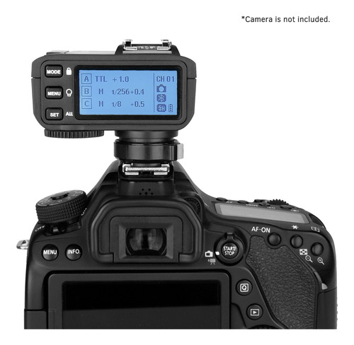 Godox X2T-C 2.4G Transmisor de Disparador de Flash inalámbrico Compatible con Canon con E-TTL II HSS 1/8000s Función de Grupo Panel de Control LED Actualización de firmware 