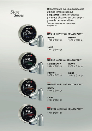 Balines Rifle Promax 5,5 X250 14.5gr Aire Comprimido Brasil