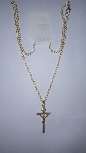 Cordao Dourado Com Crucifixo (cx-xx), Cod. 00071