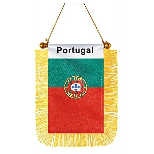 Bandera De Portugal Colgar Ventana, Mini Bandera Portug...