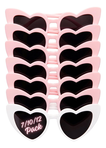 Pergozo Pink Heart Gafas De Sol 12 Pack - Gafas De Sol En Fo