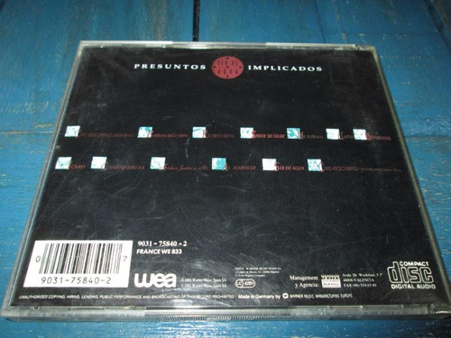 Cd Presuntos Implicados Ser Agua Germany Pop Español 43a (Usado)