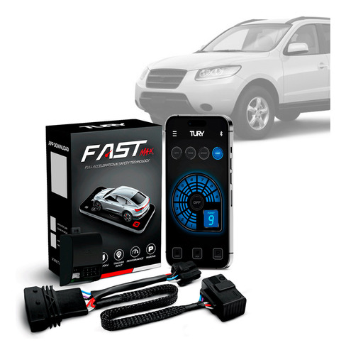 Módulo Acelerador Pedal Fast Com App Santa Fé 07 08 09 10