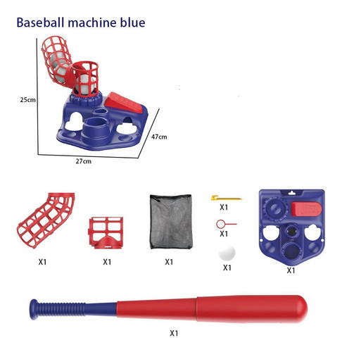 Máquina De Lanzamiento De Béisbol Para Niños, Juegos Azul