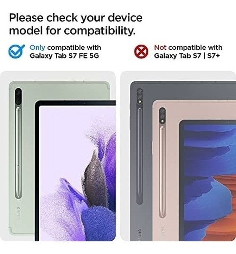 Imagen 2 de 6 de Funda Spigen Tough Armor Galaxy Tab S7 Fe Gris