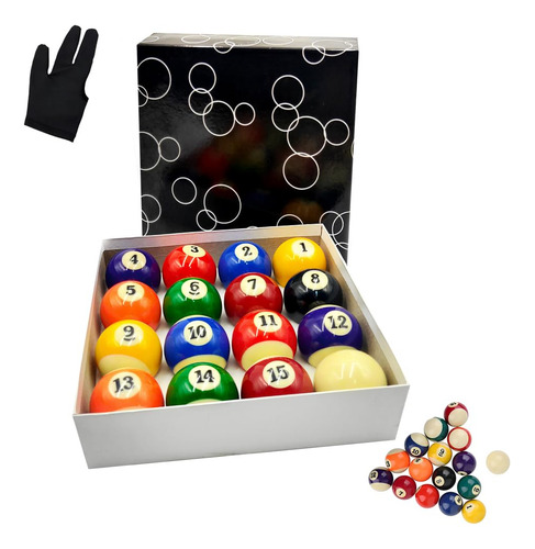 Bolas De Billar Profesional Con Guante Juego Completo 16 Bol