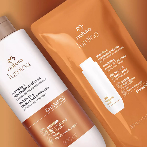 Kit Lumina Shampoo Nutrição E Reparação Profunda C/ Refil