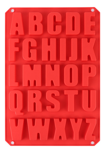 Molde Rectangular De Silicona Con Forma De Alfabeto Para Ute