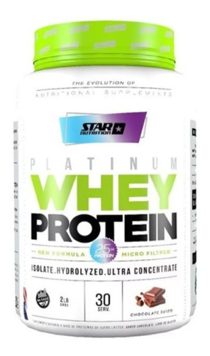 Whey Protein Star Nutrition Sabor Chocolate Pote 907grs.